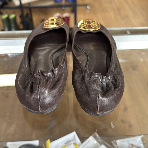 Tory Burch Reva Ballet Flats in Brown - Picture 3 of 4